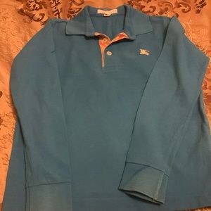 Boys long sleeve polo shirt   Blue color. Size 7